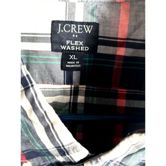 Jcrew men's blue-red-white plaid long sleeve button size xl - Picture 5 of 6